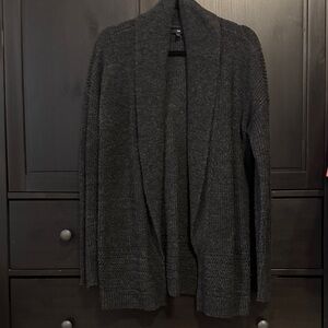 GAP Women's Dark Gray Open-Front Cardigan